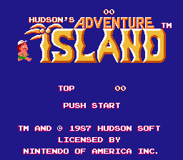 Adventure Island title screenshot